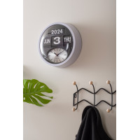 Nástenné hodiny Round Flip Karlsson KA6030WH, 33cm
